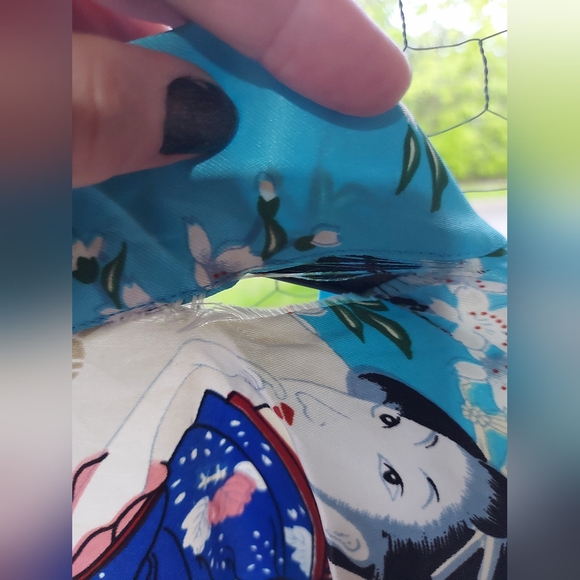 Floral Blue Kimono Robe - Picture 8 of 9